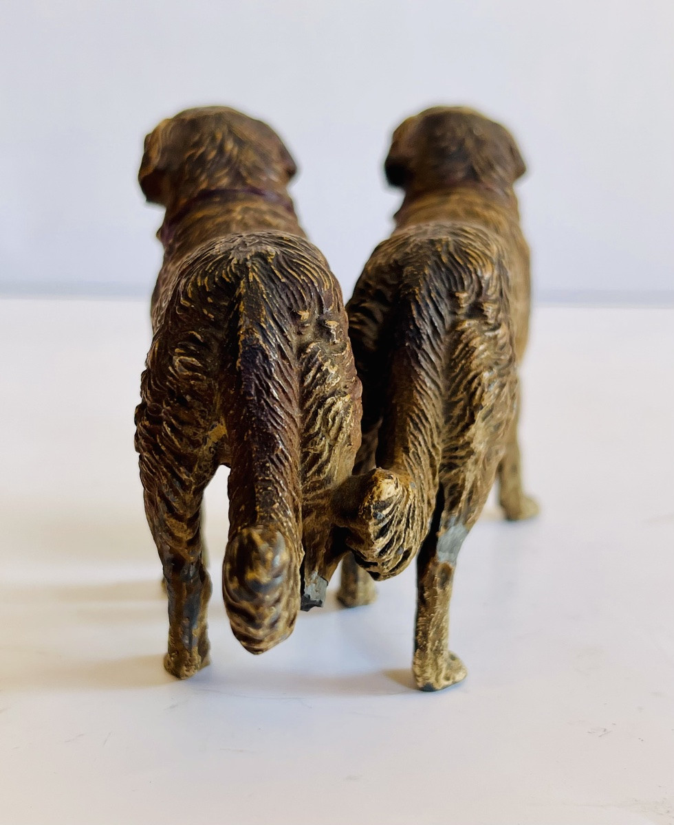 Couple de Saint Bernard  - plomb de Nuremberg -photo-3